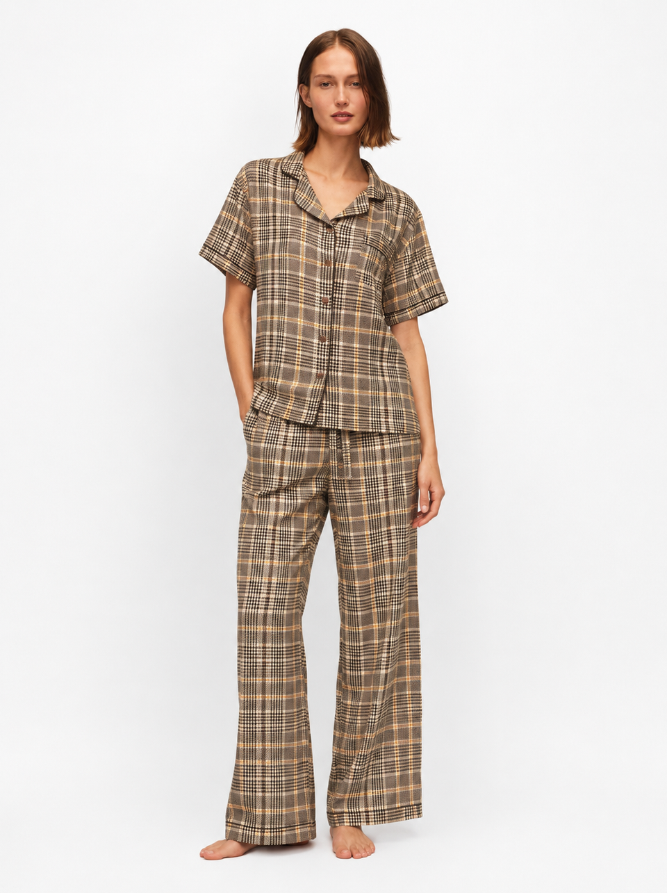 Set Pantalon New York Vintage Sand Plaid