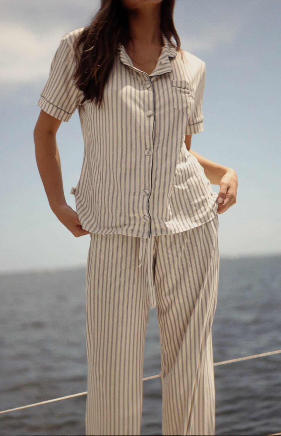 Set Pantalon New York Stripes Champagne