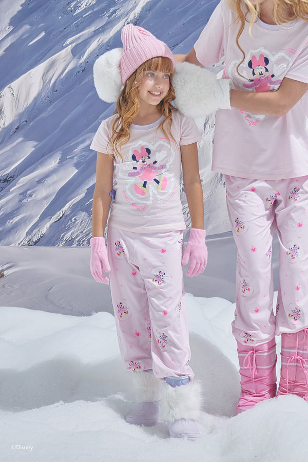 Conjunto Pantalón Elástico Kids Rosa Minnie
