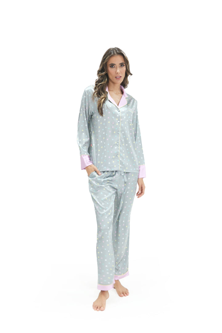 Imagen del producto: Conjunto pantalón gris estrellas colores