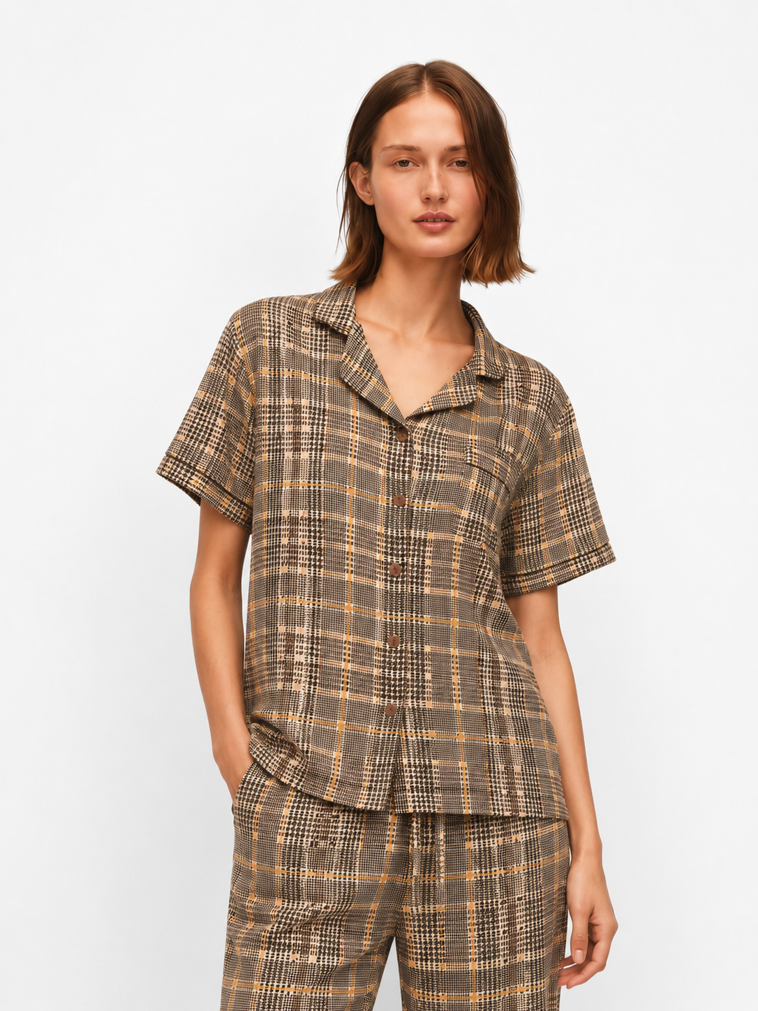 Set Pantalon New York Vintage Sand Plaid