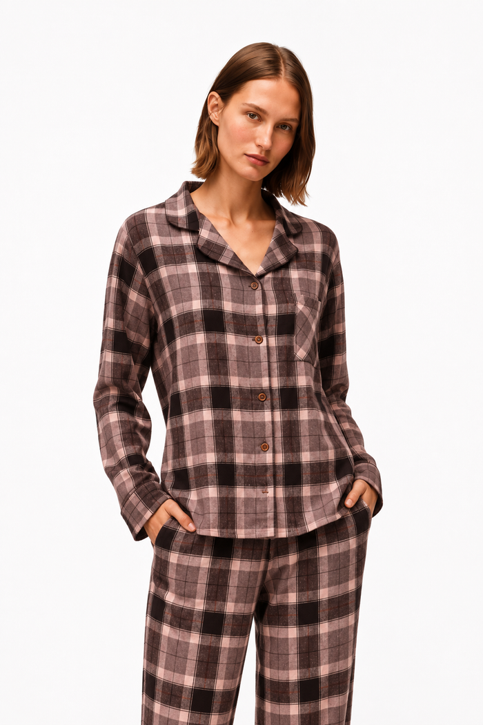Set Pantalon Amsterdam Taupe Plaid