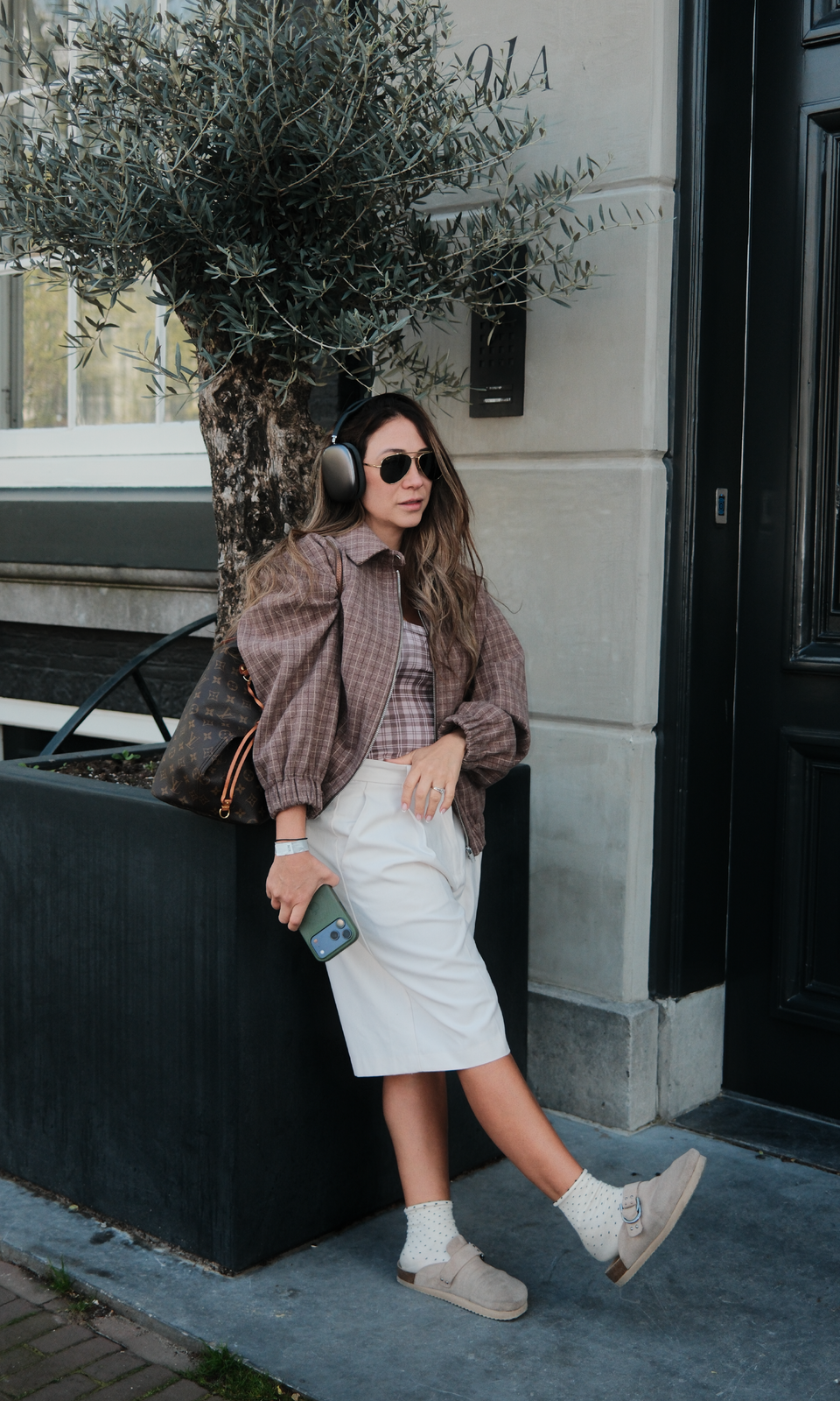 Set short Madrid Sandstone Plaid