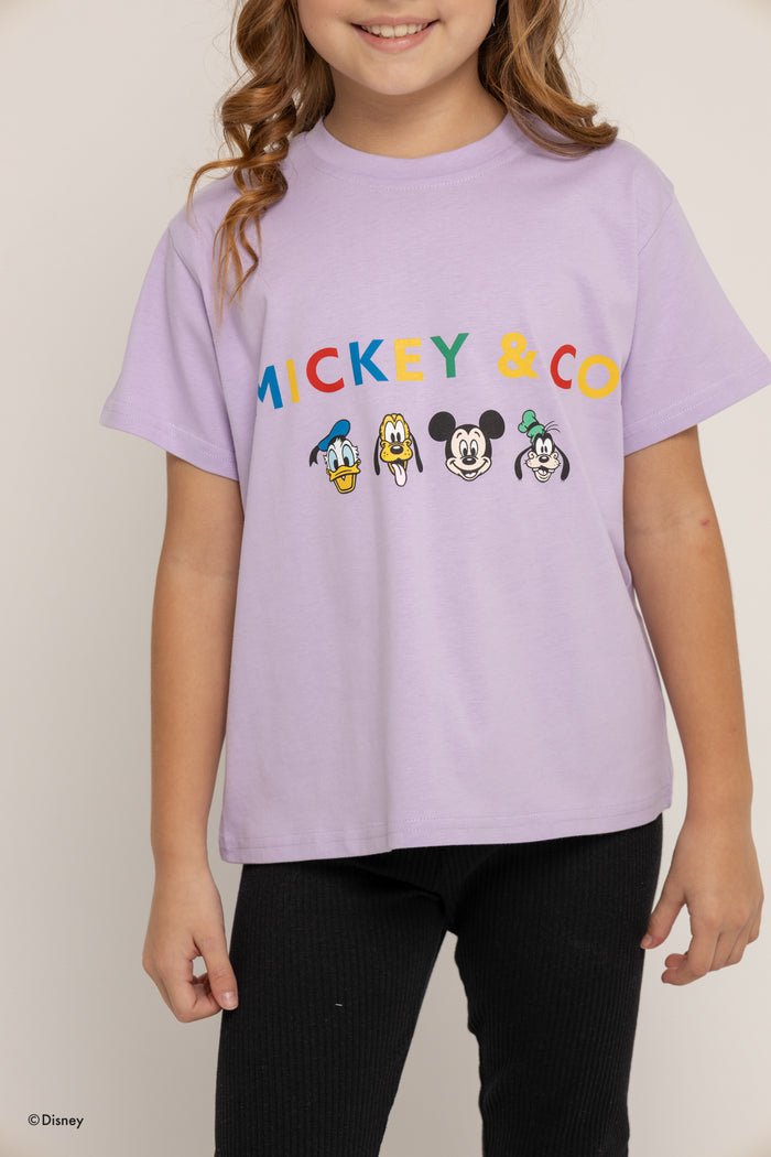 T-Shirt Kids  Lila Mickey y Amigos