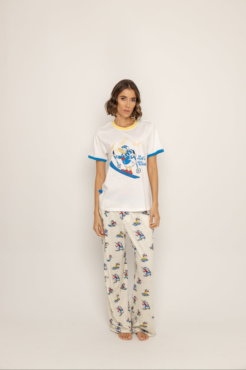 Conjunto Pantalón Elástico Crema Donald
