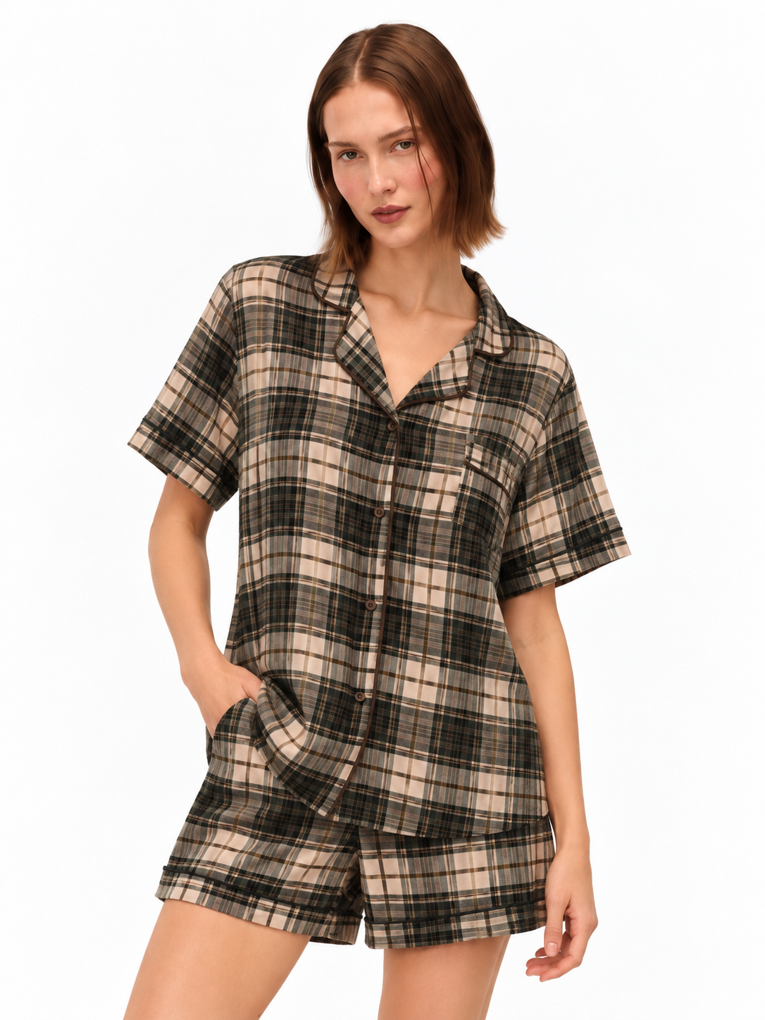 Set Short Paris Frost Plaid