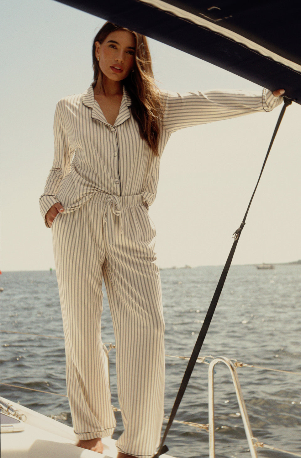 Set Pantalon Amsterdam Stripes Champagne
