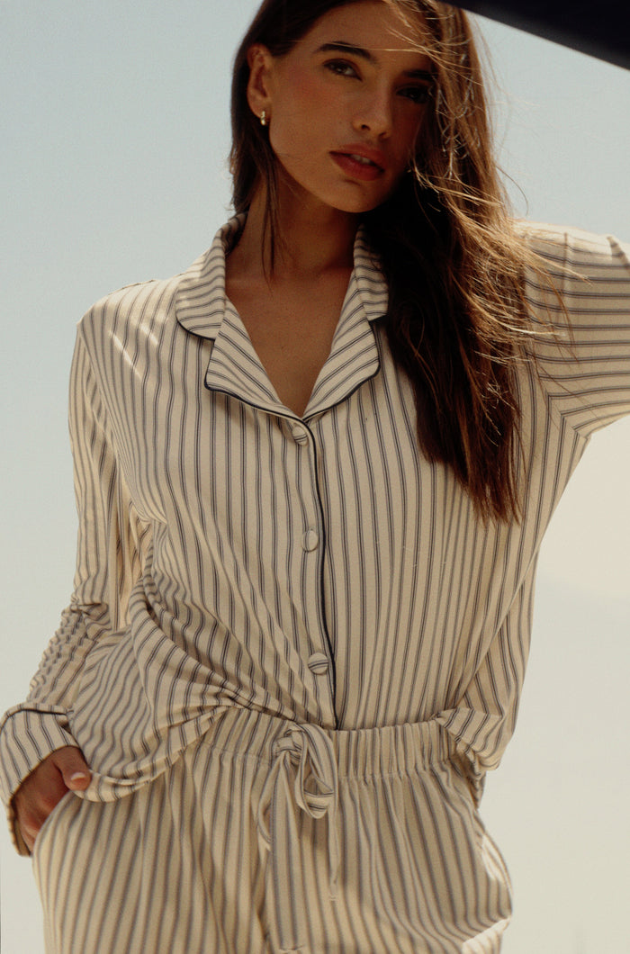 Set Pantalon Amsterdam Stripes Champagne