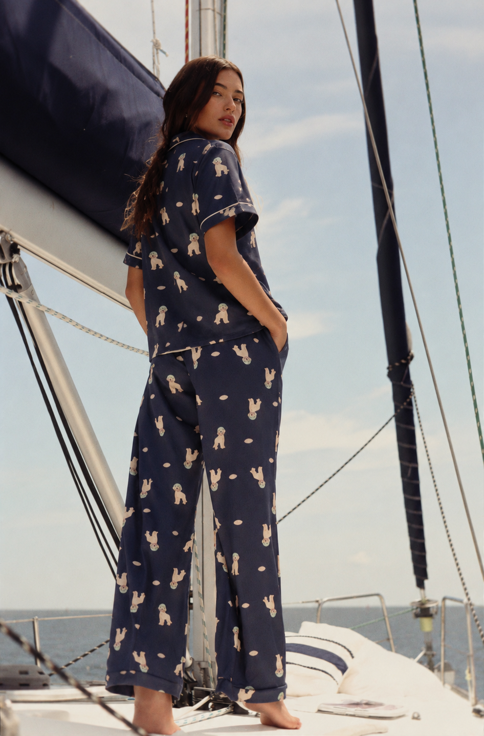Set Pantalon New York Dachshund Navy