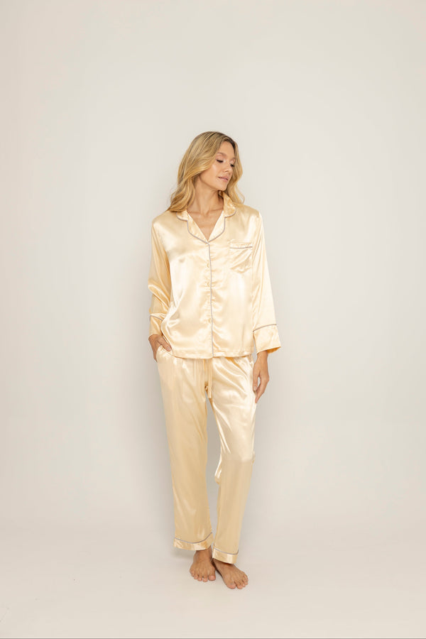 Conjunto pantalón dorado