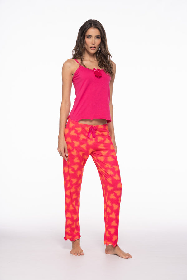 Conjunto pantalón flores neón