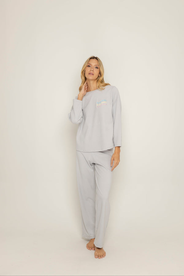 Conjunto pantalón térmico gris claro