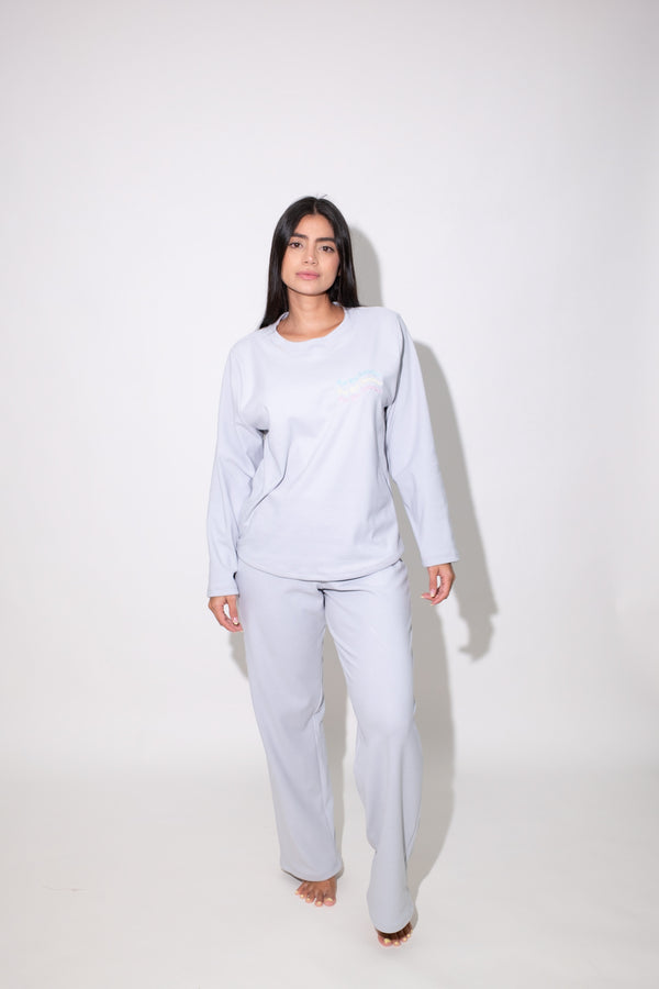 Conjunto pantalón térmico gris claro