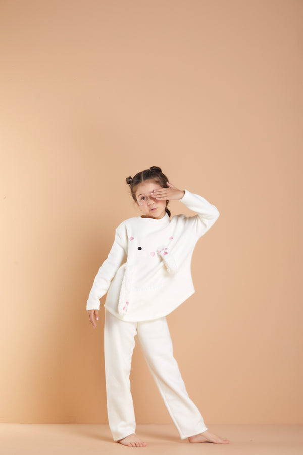 Dolce kids térmico blanco con buzo blanco gatico