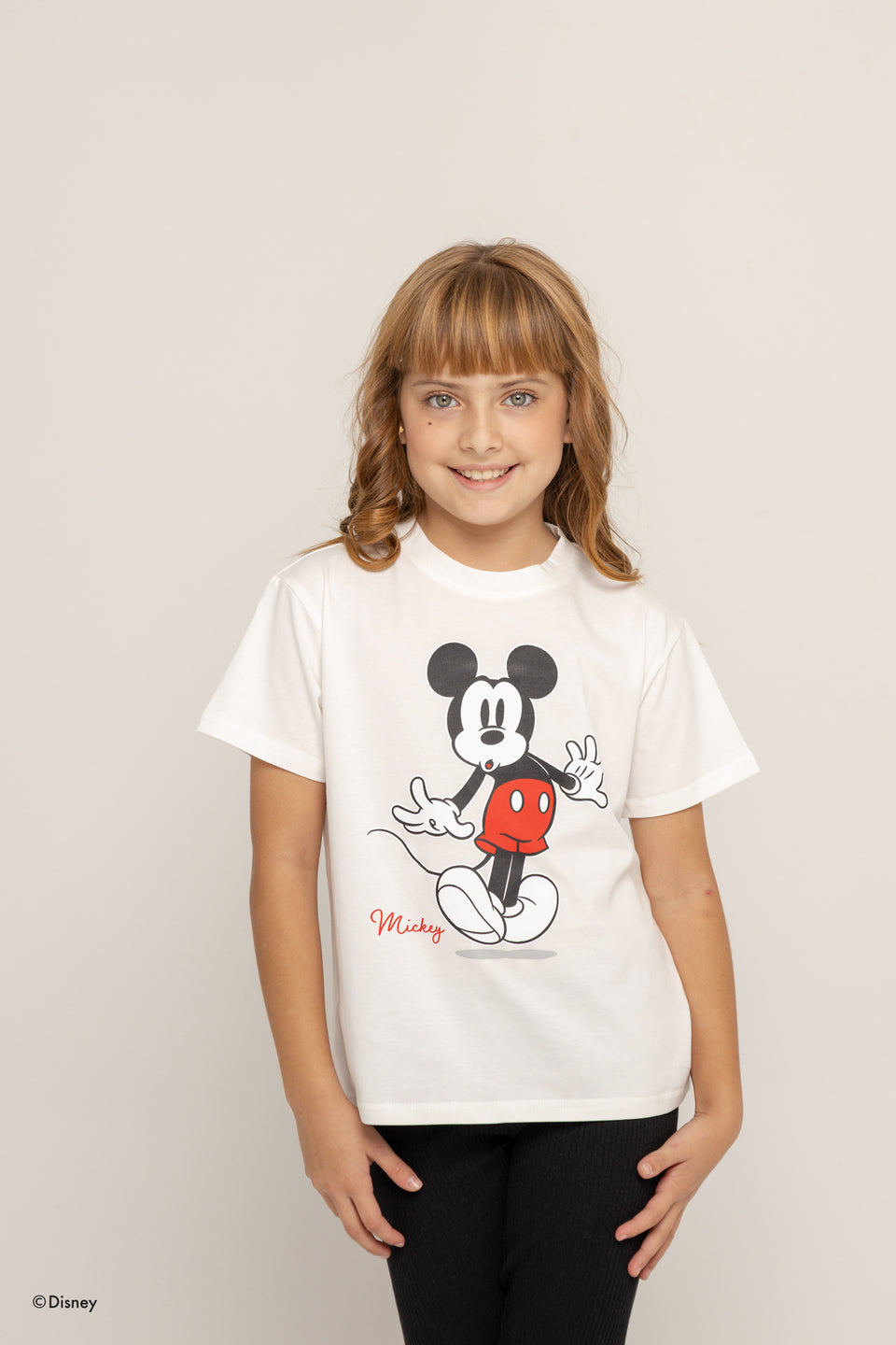 T-Shirt Kids blanca Mickey Mouse