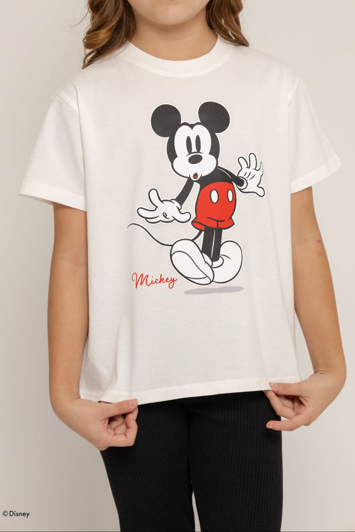 T-Shirt Kids blanca Mickey Mouse