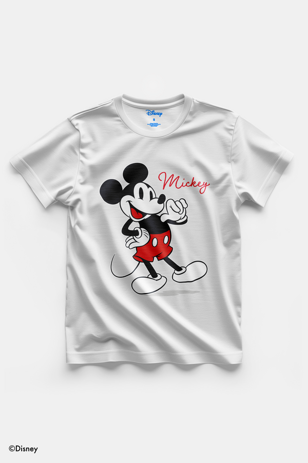 T-Shirt Blanca Mickey Mouse Firma
