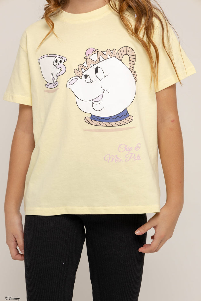T-Shirt Kids Amarilla Chip y Sra Pots