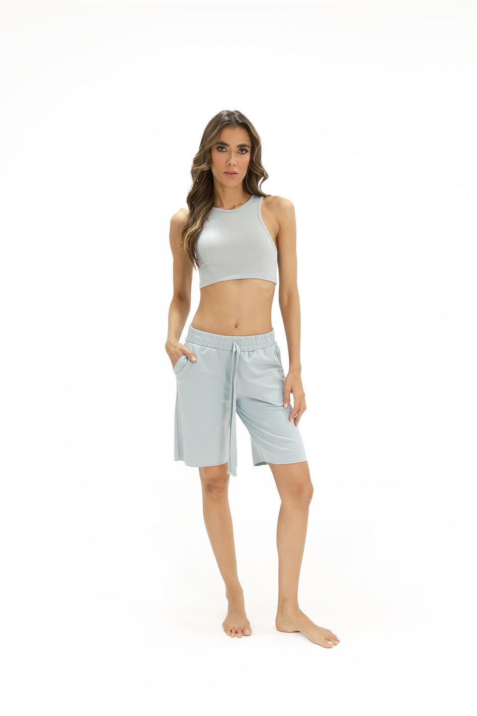 Short stay home verde oscuro