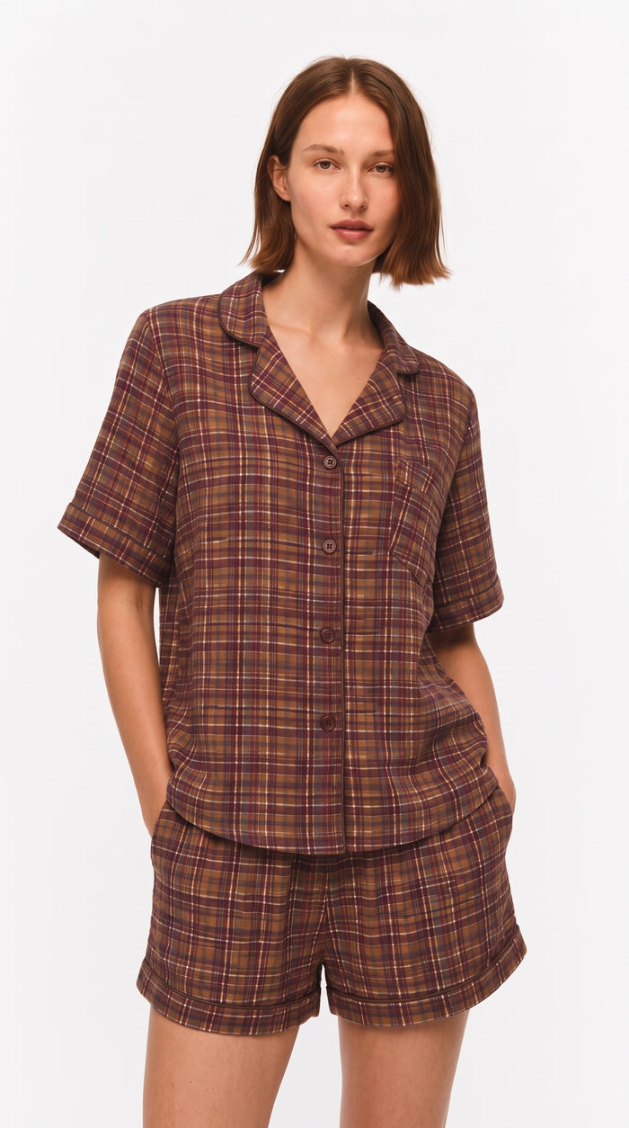 Set Short Paris Chestnut Plaid