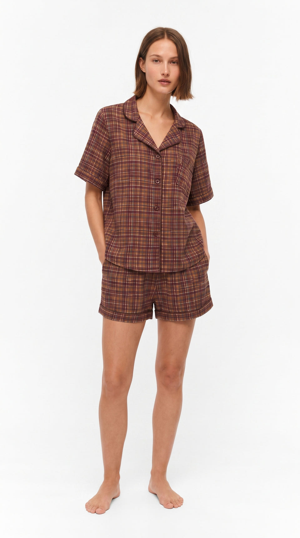 Set Short Paris Chestnut Plaid