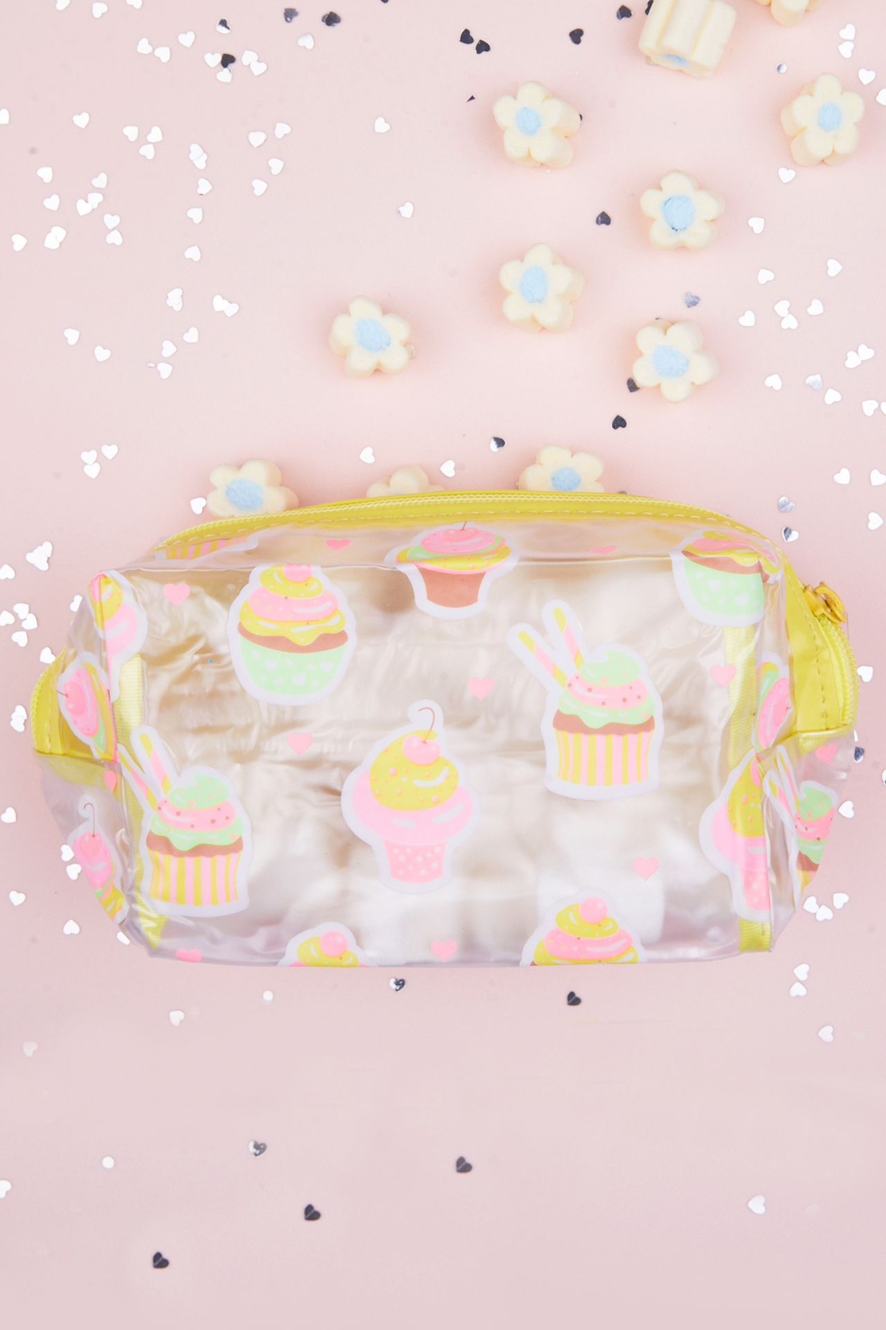 Imagen del producto: Cosmetiquera transparente cupcakes