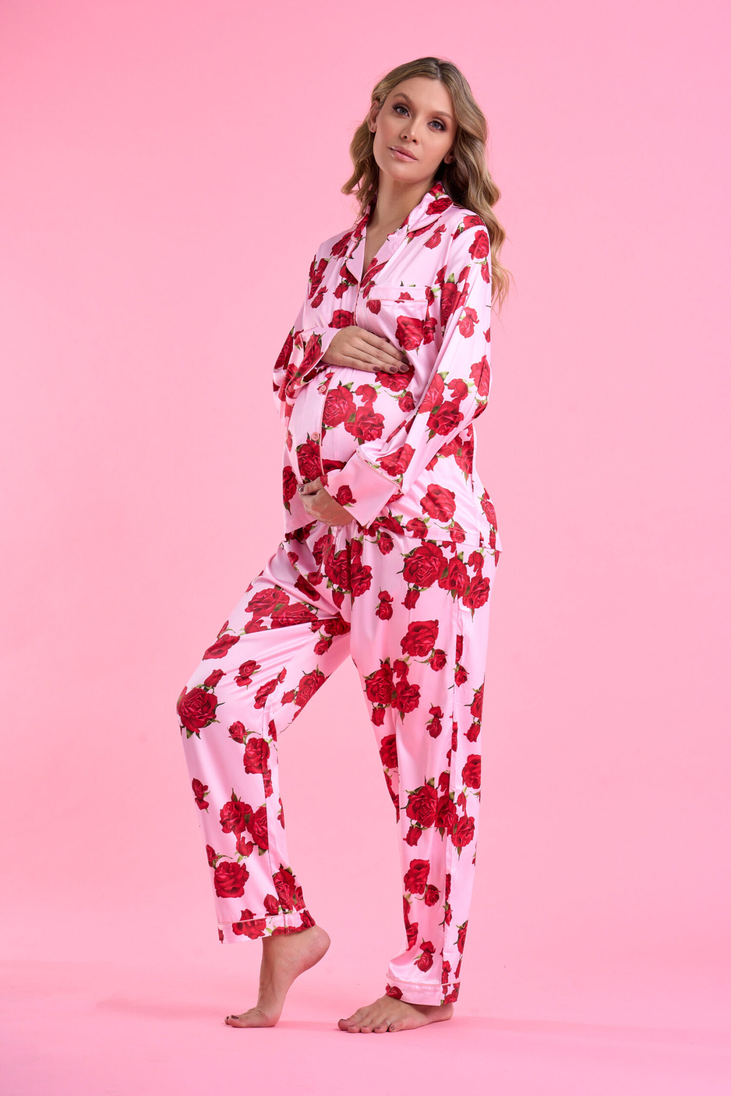 Imagen del producto: Conjunto pantalon rosado rosas